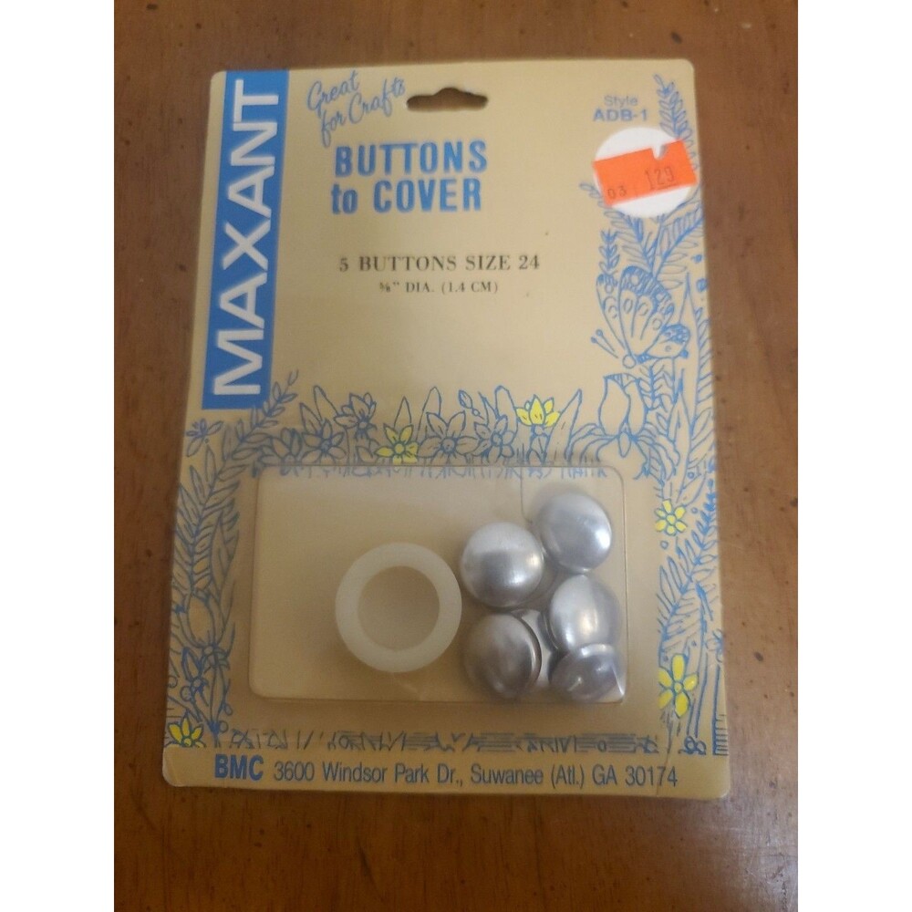 Maxant Miracle Buttons to Cover 5 Buttons Size 5/8" Size 24 New